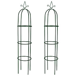 vidaXL Arche de jardin en forme de tour 2 pcs