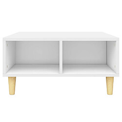 Avis vidaXL Table basse blanc 60x60x30 cm bois d'ingénierie