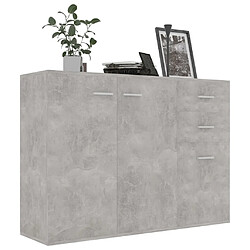 Avis Maison Chic Commode Buffet - Meuble de rangement Gris béton 105x30x75 cm Aggloméré -GKD15008