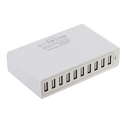 Wewoo Chargeur 50W 5V 2.4A 10 ports USB rapide de voyage (Blanc)