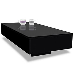 Avis vidaXL Table basse noir brillant