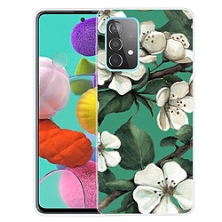 Coque en TPU antichoc fleurs blanches pour votre Samsung Galaxy A53 5G