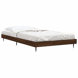 Avis Maison Chic Lit adulte - Lit simple Cadre de lit,Structure du lit Contemporain chêne marron 90x200 cm bois d'ingénierie -MN16527