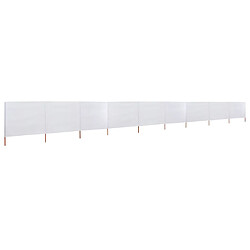 vidaXL Paravent 9 panneaux Tissu 1200 x 80 cm Blanc sable