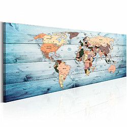 Paris Prix Tableau Imprimé World Maps : Sapphire Travels 40 x 120 cm