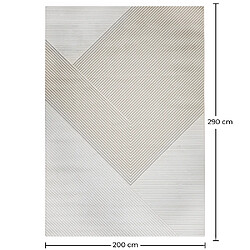 Acheter ICONIK INTERIOR Grand Tapis Design Contemporain et Moderne - Beige (290x200 cm) - Escara Beige