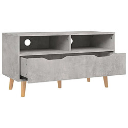 Acheter vidaXL Meuble TV Gris béton 90x40x48,5 cm Aggloméré