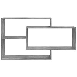 Acheter Maison Chic Étagères murales,Étagère Rangement flottate Gris béton 104x20x58,5 cm Aggloméré -MN89429