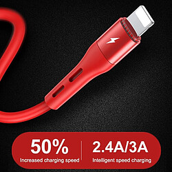 Acheter Wewoo Câble USB Câble de charge en silicone micro-USB 2,4 A série Soft BMA-026longueur 1 m rouge