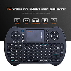 Avis Wewoo Pour ordinateur portable, de noir bureau, TV, STB S501 2.4GHz Mini sans fil Bluetooth QWERTY complet clavier avec Touchpad et contrôle multimédia