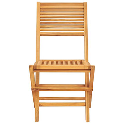 Acheter Maison Chic Lot de 2 Chaises de jardin,Fauteuil d'extérieur pliantes 47x62x90 cm bois massif teck -MN88775