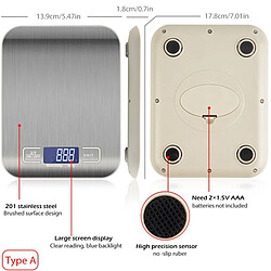 Universal 5 kg oz/ml/g Balance de cuisine Balance de pesage en acier inoxydable Alimentation Diététique Poste Balance Outil de mesure LCD Balance électronique. pas cher