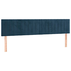 vidaXL Têtes de lit 2 pcs Bleu foncé 90x5x78/88 cm Velours