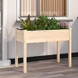 Maison Chic Jardinière,Bac à fleurs - pot de fleur avec doublure 118x59x76 cm bois massif de sapin -GKD58397