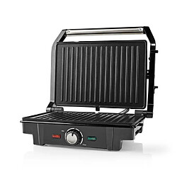 NEDIS Grill Electrique multifonction Grille-viande BURGER Paninis Appareil à Sandwich Barbecue de table 1600W Haute qualité