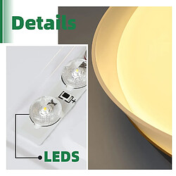 Acheter NETTLIFE Plafonnier LED 36W, 3000K-6000K, 41,5*41,5*7,5 cm Dimmable Noir avec Télécommande Chambre Rond Moderne pour Cuisine Couloir Salle à Manger