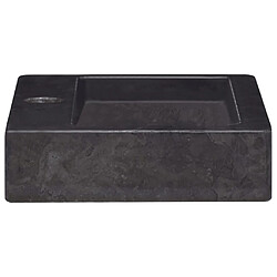 Acheter vidaXL Lavabo mural noir 38x24x6,5 cm marbre