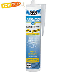 Avis mastic silicone d'étanchéité sanitaire geb gebsicone w2 - cartouche de 310 ml - translucide