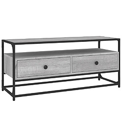 vidaXL Meuble TV sonoma gris 100x35x45 cm bois d'ingénierie