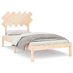 vidaXL Cadre de lit sans matelas 100x200 cm bois massif