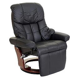 Avis Mendler MCA fauteuil relax Calgary 2, fauteuil de télévision, cuir, charge 150kg ~ noir, couleur noix