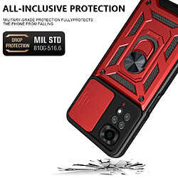 Coque en TPU anti-chocs avec béquille rotative, rouge pour votre Xiaomi Redmi Note 11S 4G