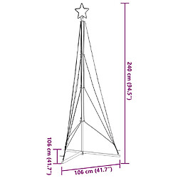 vidaXL Guirlande de sapin de Noël 483 LED blanc froid 240 cm pas cher