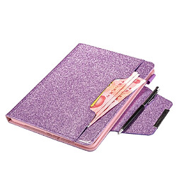 Acheter Wewoo Housse Étui Coque Pour iPad 10,2 pouces en cuir Flip horizontal poudre scintillant avec titulaire et fente carte et cadre photo et portefeuille Violet