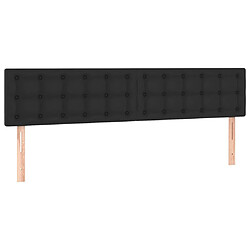 Maison Chic Lot de 2 Têtes de lit design pour chambre - Décoration de lit Noir 100x5x78/88 cm Similicuir -MN79250