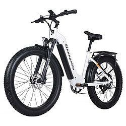 Vélo tout-terrain électrique Shengmilo MX06, pneus tout-terrain 26 x 3,0 pouces, moteur Bafang 500 W, vitesse maximale 42 km/h