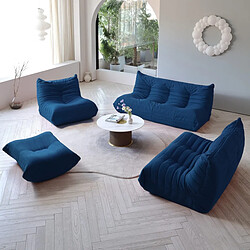 SoftEva Ergonomique Togo style repose - pieds - bleu - mousse haute densité oreiller de sol pour se détendre pas cher