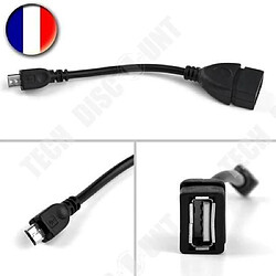 Tech Discount TD® Adaptateur USB vers Micro USB Connexion périphériques Partage Fichiers et Contenu entre Appareil Ordinateur Portable Transfert