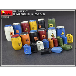 Mini Art Plastic Barrels & Cans - Décor Modélisme