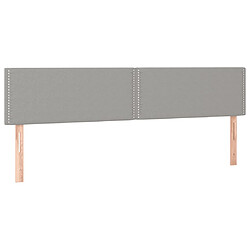 Vidaxl Cadre de lit avec tête de lit gris clair 120x190 cm tissu pas cher