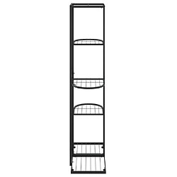 Avis vidaXL Support pour plantes 5 niveaux 43x22x98 cm Noir Métal