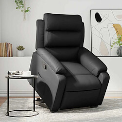 Maison Chic Fauteuil Relax pour salon, Fauteuil inclinable Noir Similicuir -GKD46849