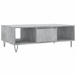 Maison Chic Table basse,Table Console Table d'appoint, Table pour salon gris béton 104x60x35 cm bois d'ingénierie -MN41544