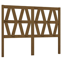 vidaXL Tête de lit Marron miel 126x4x100 cm Bois massif de pin