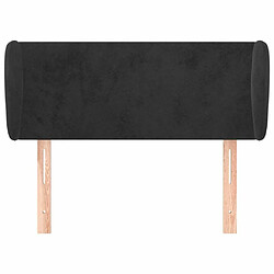 Avis Maison Chic Tête de lit moderne avec oreilles pour chambre - Décoration de lit Noir 93x23x78/88 cm Velours -MN13471