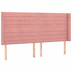 Avis Maison Chic Tête de lit scandinave à LED,meuble de chambre Rose 183x16x118/128 cm Velours -MN76247