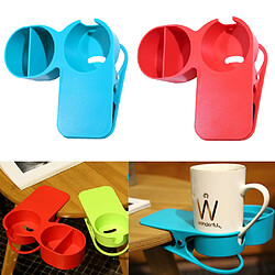 2pcs multi-usage bureau à domicile table bureau tasse titulaire pince pince rouge bleu