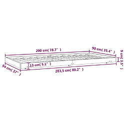 vidaXL Cadre de lit sans matelas gris 90x200 cm bois de pin massif pas cher