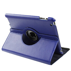 Acheter Wewoo Smart Cover Housse Étui en cuir rotatif à 360 degrés avec fonction veille / réveil et support pour nouvel iPad (iPad 3), bleu saphir