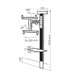 Avis ERARD Group Colonne + support mural avec déport pour écran 30 à 65 - 048440 - ERARD