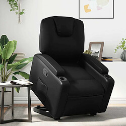 Maison Chic Fauteuil Relax pour salon, Fauteuil inclinable Noir Similicuir -GKD78162