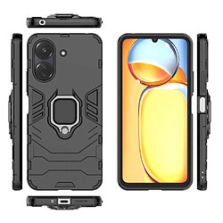 Htdmobiles Coque pour Xiaomi Redmi 13C / Poco C65 / Poco M6 5G - housse etui rigide anti choc + verre trempe - NOIR