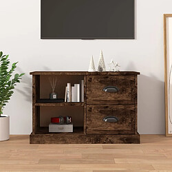 Maison Chic Meuble TV scandinave - Banc TV pour salon chêne fumé 73x35,5x47,5 cm bois d'ingénierie -MN89305