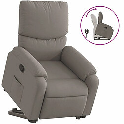 Maison Chic Fauteuil Relax pour salon, Fauteuil inclinable taupe tissu -GKD33809