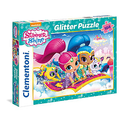 Clementoni Puzzle 104 pièces Glitter : Shimmer et Shine