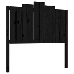 Maison Chic Tête de lit scandinave,Meuble de chambre Noir 106x4x110 cm Bois massif de pin -MN77359